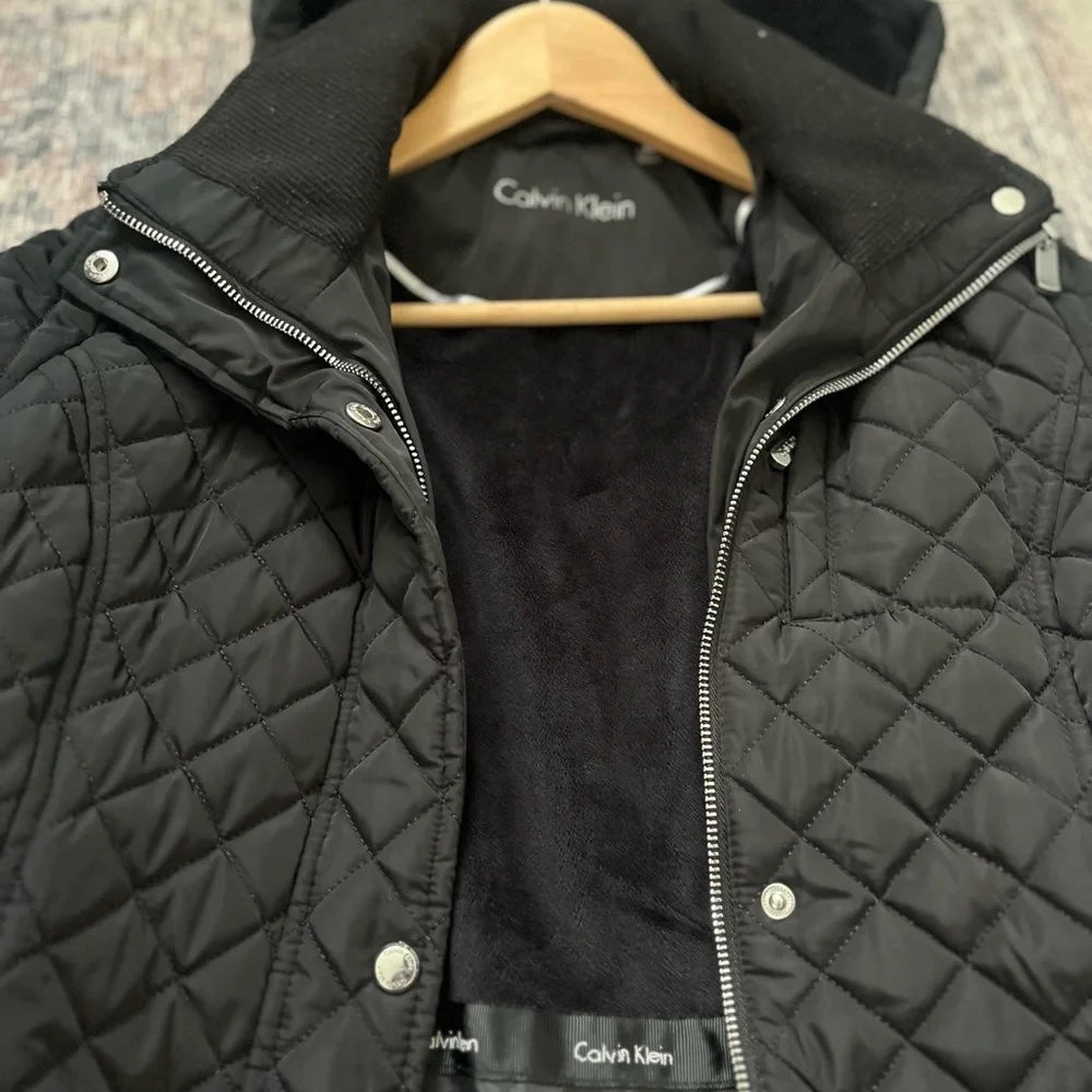 Calvin Klein Quilted Black Jacket XS - Picture 2 of 4